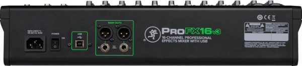 Mackie ProFX16v3 16 Channel 4-bus Professional Effects Mixer with USB Mackie ProFX16v3 16 Channel 4-bus Professional Effects Mixer with USB