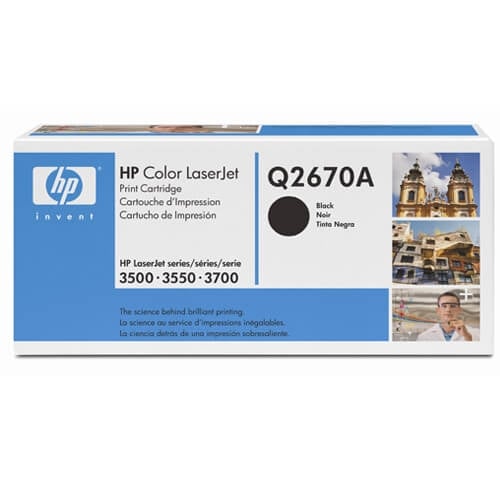 HP 308A Black Original LaserJet Toner Cartridge Q2670A HP 308A Black Original LaserJet Toner Cartridge Q2670A