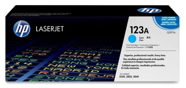 HP 123A Cyan Original LaserJet Cartridge Q3971A HP 123A Cyan Original LaserJet Cartridge Q3971A
