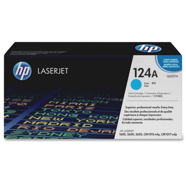 HP 124A Cyan Original LaserJet Toner Cartridge Q6001A HP 124A Cyan Original LaserJet Toner Cartridge Q6001A