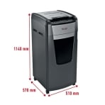 Rexel Optimum Auto+750X 750 Sheet 80 gsm P-4 Jam-Free Auto Reverse Function Cross Cut Shredder Rexel Optimum Auto+750X 750 Sheet 80 gsm P-4 Jam-Free Auto Reverse Function Cross Cut Shredder