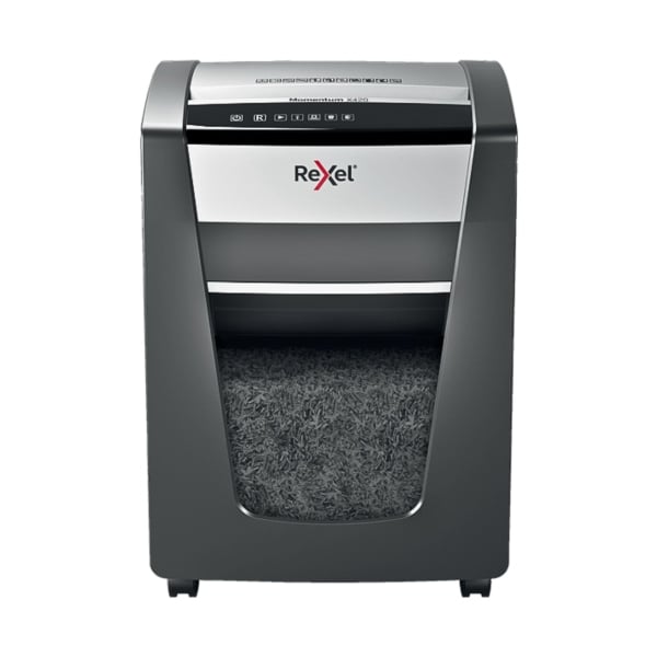 Rexel Momentum X420 20 Sheet 80 gsm P-4 Jam-Free Auto Reverse Function Cross Cut Shredder Rexel Momentum X420 20 Sheet 80 gsm P-4 Jam-Free Auto Reverse Function Cross Cut Shredder