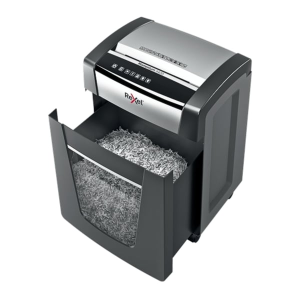 Rexel Momentum X420 20 Sheet 80 gsm P-4 Jam-Free Auto Reverse Function Cross Cut Shredder Rexel Momentum X420 20 Sheet 80 gsm P-4 Jam-Free Auto Reverse Function Cross Cut Shredder