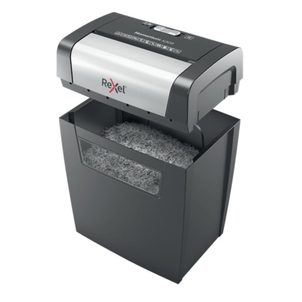 Rexel Momentum X308 8 Sheet 80 gsm P-3 Jam-Free Auto Reverse Function Cross Cut Shredder Rexel Momentum X308 8 Sheet 80 gsm P-3 Jam-Free Auto Reverse Function Cross Cut Shredder