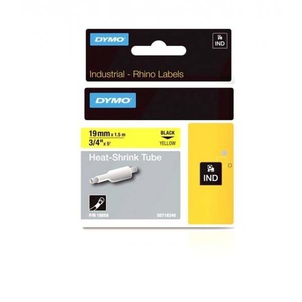 Dymo Rhino S0718340 19mm Yellow Heat Shrink Tubing