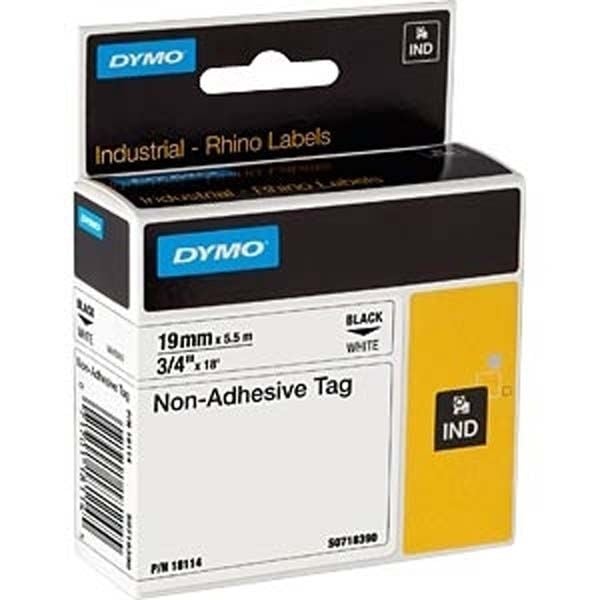 Dymo Rhino S0718390 19mm White Non Adhesive Tag Dymo Rhino S0718390 19mm White Non Adhesive Tag