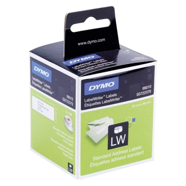 Dymo S0722370 Self-Adhesive Labels 89mm x 28mm - Black on White Dymo S0722370 Self-Adhesive Labels 89mm x 28mm - Black on White