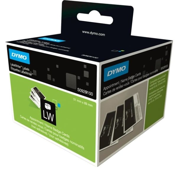 Dymo S0929100 Appointment Card Name Badge 51x89mm Dymo S0929100 Appointment Card Name Badge 51x89mm