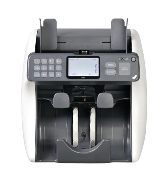 SBM SB-9 Advanced Banknote Counter with Dual CIS Technology for Accurate Currency Counting