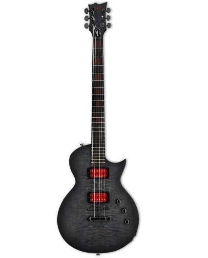 ESP LTD BB600 Ben Burnley Baritone Signature Guitar Quilted Maple See Thru Black Sunburst Satin Finish with ESP Hard Case ESP LTD BB600 Ben Burnley Baritone Signature Guitar Quilted Maple See Thru Black Sunburst Satin Finish with ESP Hard Case