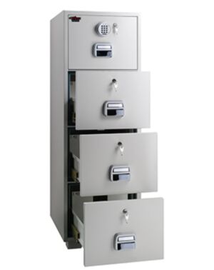 EAGLE SF-680-4EKK FIRE RESISTANT FILING CABINET, 4 DRAWERS, DIGITAL WITH KEY LOCK EACH DRAWER EAGLE SF-680-4EKK FIRE RESISTANT FILING CABINET, 4 DRAWERS, DIGITAL WITH KEY LOCK EACH DRAWER