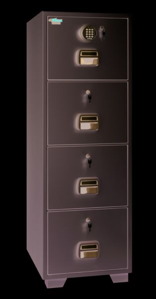 EAGLE SF-680-4EKK FIRE RESISTANT FILING CABINET, 4 DRAWERS, DIGITAL WITH KEY LOCK EACH DRAWER