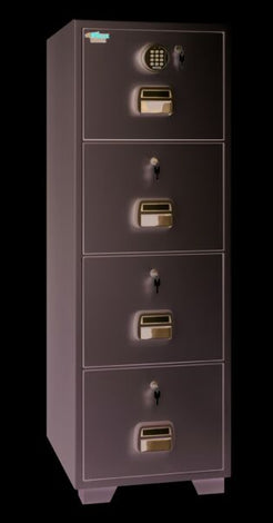EAGLE SF-680-4EKK FIRE RESISTANT FILING CABINET, 4 DRAWERS, DIGITAL WITH KEY LOCK EACH DRAWER