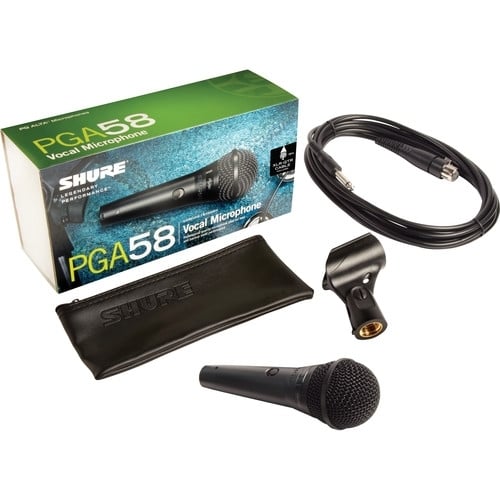 Shure PGA58-XLR Cardioid Dynamic Vocal Microphone with XLR-to-XLR Cable Shure PGA58-XLR Cardioid Dynamic Vocal Microphone with XLR-to-XLR Cable