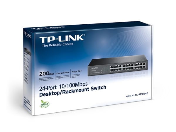 TP-Link TL-SF1024D 24-port 10/100Mbps Desktop/Rackmount Switch TP-Link TL-SF1024D 24-port 10/100Mbps Desktop/Rackmount Switch