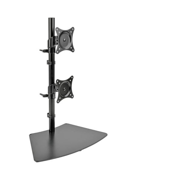 Tripp Lite Dual Vertical Flat-Screen Desk Stand/Clamp Mount, 15 in. to 27 in. Flat-Screen Displays Tripp Lite Dual Vertical Flat-Screen Desk Stand/Clamp Mount, 15 in. to 27 in. Flat-Screen Displays