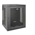 Tripp Lite SmartRack 15U Low-Profile Switch-Depth Wall-Mount Rack Enclosure Cabinet, Hinged Back Tripp Lite SmartRack 15U Low-Profile Switch-Depth Wall-Mount Rack Enclosure Cabinet, Hinged Back