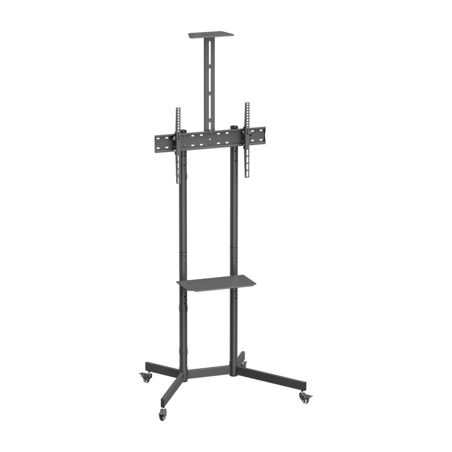 VSYS VTL-1042T Economy Steel TV Cart for 37"–70" Displays, 45 kg