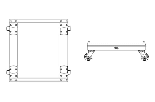 JBL Vertical Transport cart for 4 x VTX B18 Enclosures JBL Vertical Transport cart for 4 x VTX B18 Enclosures