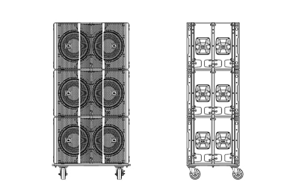 JBL VTX S25 VT Enclosures Vertical Transporter (Single) JBL VTX S25 VT Enclosures Vertical Transporter (Single)