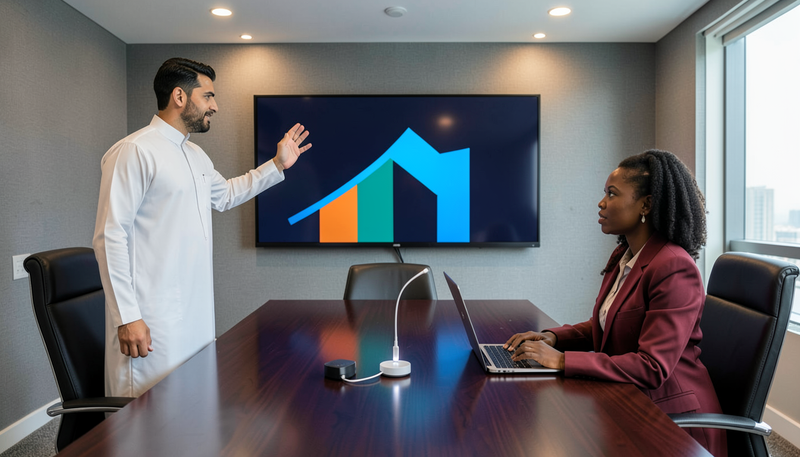 Barco ClickShare, Specktron E-Hub and Logitech wireless presentation systems compared for UAE boardrooms