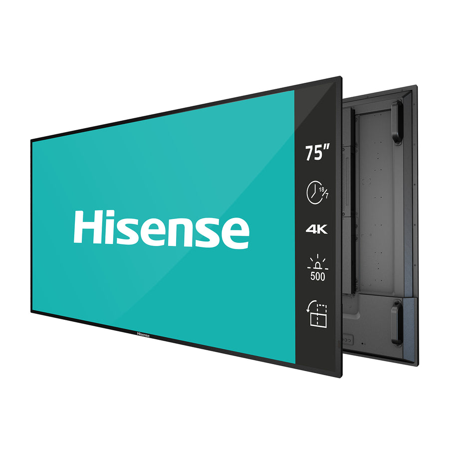HiSense 75” 4K UHD Digital Signage Display - 18/7 Operation – 75B4E30T