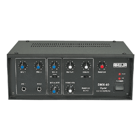 Ahuja DMX40 4Mono Input w/ Echo Reverb Effects Audio Mixer