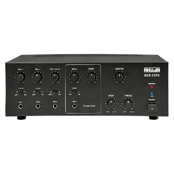 Ahuja SSB85FX 4-Mic & 1-Aux Input Mixer Amplifier