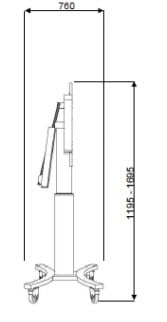 Anchor Electrical Height Adjustable and Tiltable Mobile System for Secondary School and Grown-ups