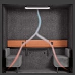 WorkBooth Two Smart Management, Soundproof Design, Eco-Friendly Materials, Transformer Table, Private Workspace Pod