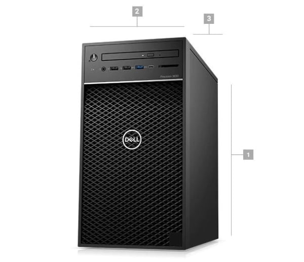 Dell Precision 3630 Tower Work station (Intel Xeon E-2174G, 16GB, 256GB SSD, 1TB HDD, Windows 10 Pro)