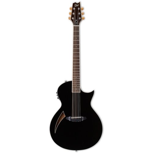 ESP LTL6BLK LTD TL-6 Thinline Acoustic Black Finish Guitar