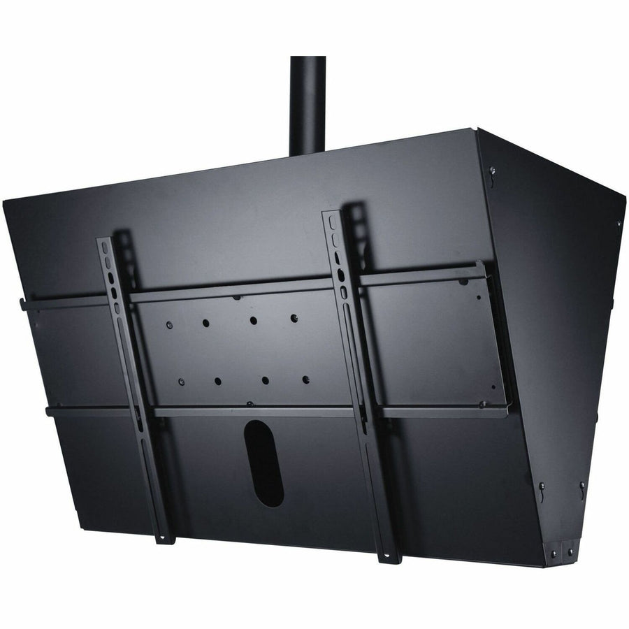 Peerless DST965 back-to-back ceiling mount with media player storage for 40-65-inch displays