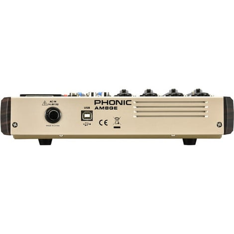 Phonic AM8GE Bluetooth TF Recorder & USB Interface AM Gold Edition Compact Mixer