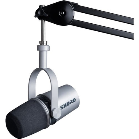 Shure MV7-S Silver Podcast Microphone