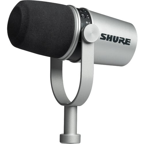 Shure MV7-S Silver Podcast Microphone