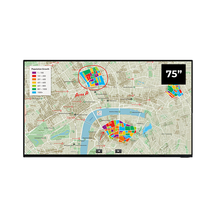 Sharp PN-VC754H 75-inch 4K UHD intelligent touch board with zero-bonding IR touch