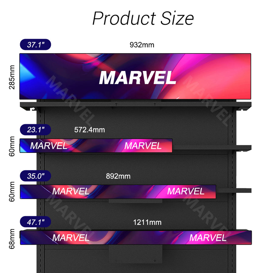 Marvel High Brightness Stretched Bar LCD Display MWE663 digital signage