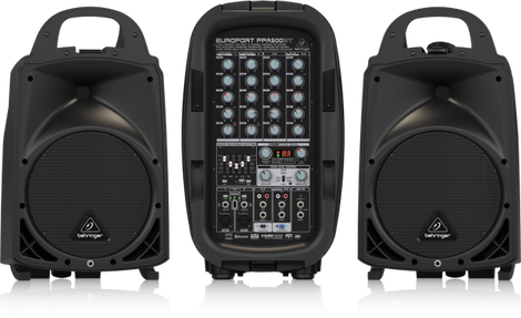 Behringer PPA500BT Ultra-Compact With Bluetooth Wireless Technology 500W 6-Channel Portable PA System Speaker