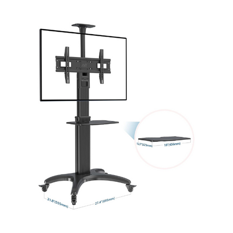 NorthBayou AVF1500-50-1P Mobile TV Cart – Versatile Display Solution for Medium to Large Screens