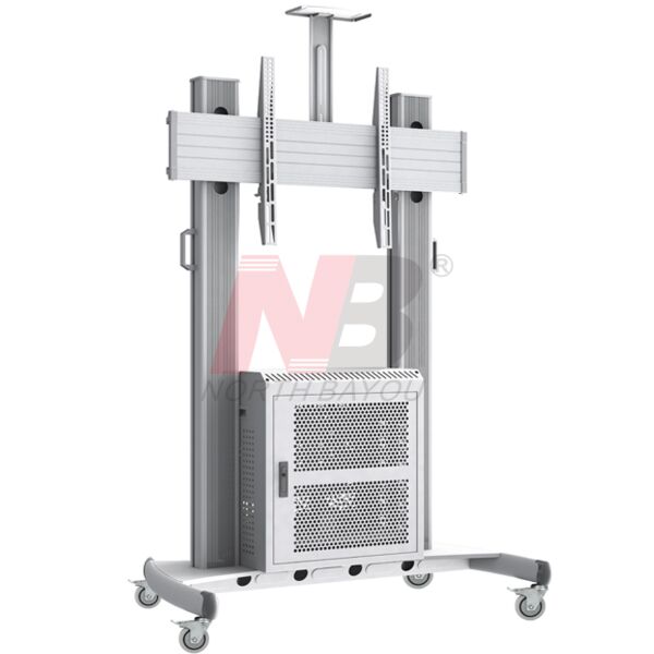 NorthBayou Aluminum Mobile Workstation TV Cart AVG1800-100-1P – Heavy-Duty Solution for Large Displays