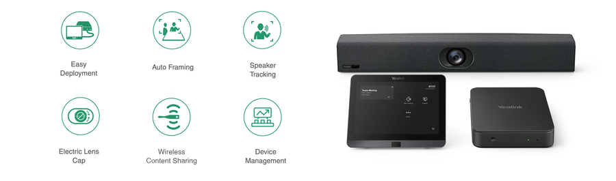 Yealink MVC400 Microsoft Teams Rooms kit with MCore Pro, MTouch E2 and UVC40