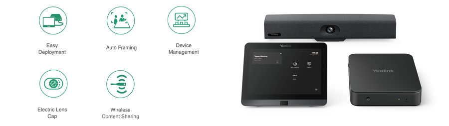 Yealink MVC340 Microsoft Teams Room System for Focus & Small Rooms (2-6 Users)