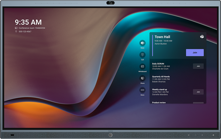 Yealink MeetingBoard all-in-one interactive flat panel with 4K camera