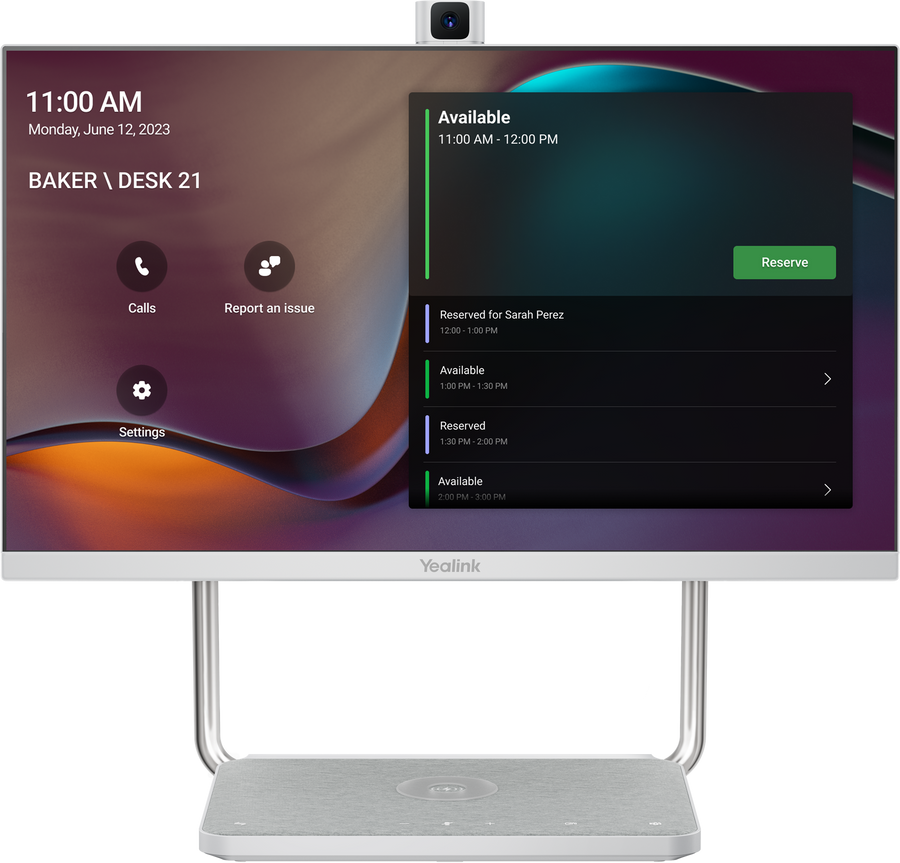 Yealink DeskVision A24 all-in-one desktop video conferencing monitor front view