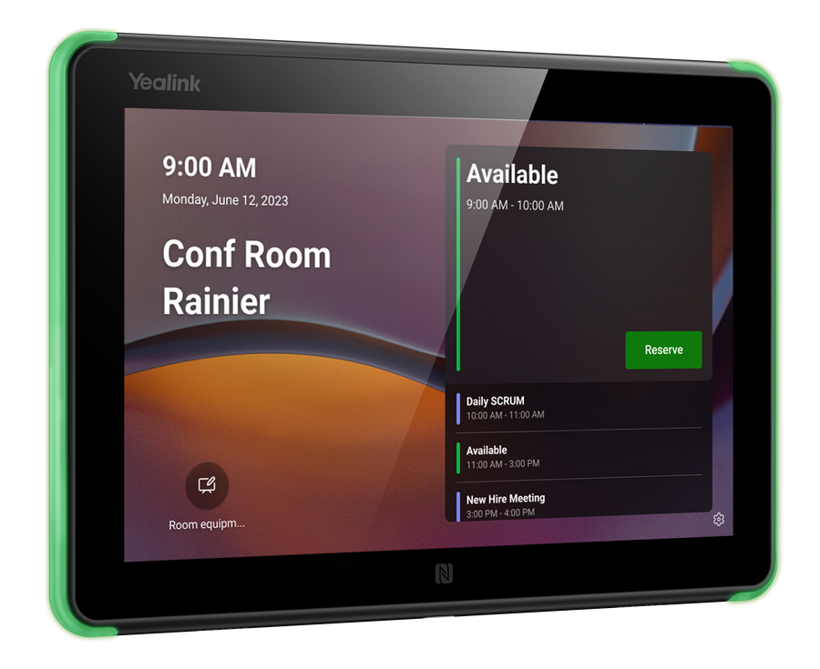 Yealink RoomPanel 8-inch room booking panel with touchscreen display