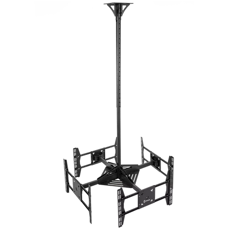 Prestigio ONKRON Ceiling TV Mount Bracket Height Adjustable for two 32 to 55 Inch LED LCD TVs, Black - CPRO2L-4