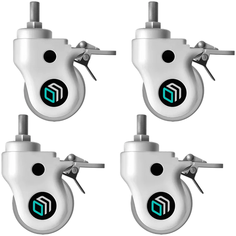 Prestigio Wheel set with increased diameter ONKRON AWL-75W, white - AWL-75W
