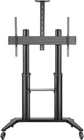 EQ TM 70-120 Stand for Interactive Displays, Fits 70" - 120" Screen Size, Up to 140kg Load Capacity, Free-Tilting Mechanism, Adjustable Camera & Equipment Shelves, 1000x600mm VESA, Black | TM 70-120