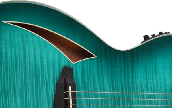 ESP LTL6FMAQMB LTD TL-6 Thinline Acoustic Aqua Marine Burst Finish Guitar